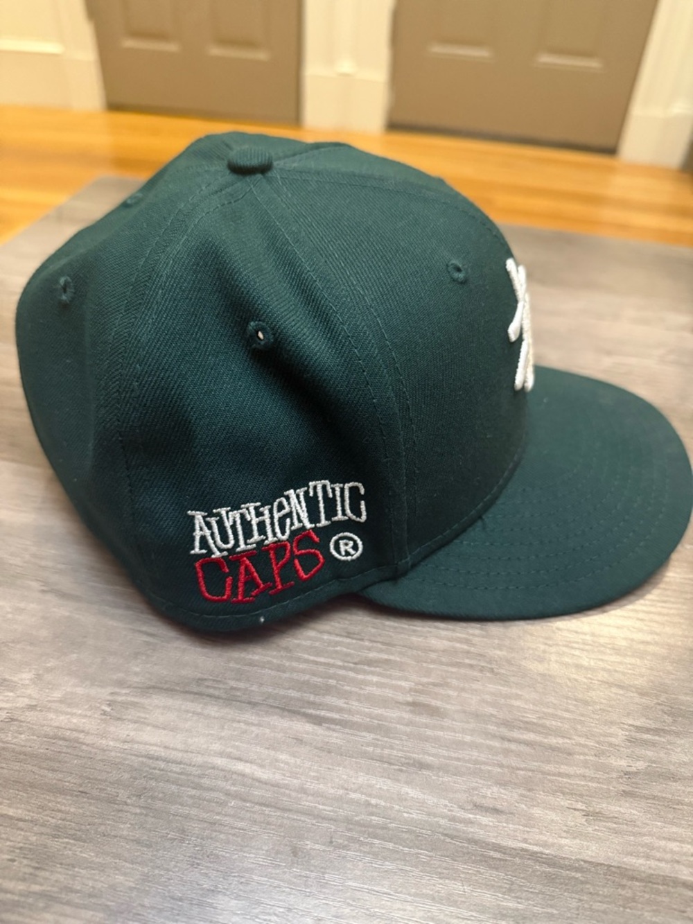 Stüssy Authentic Caps New Era Fitted Hat Hunter Green - Picture 3 of 6